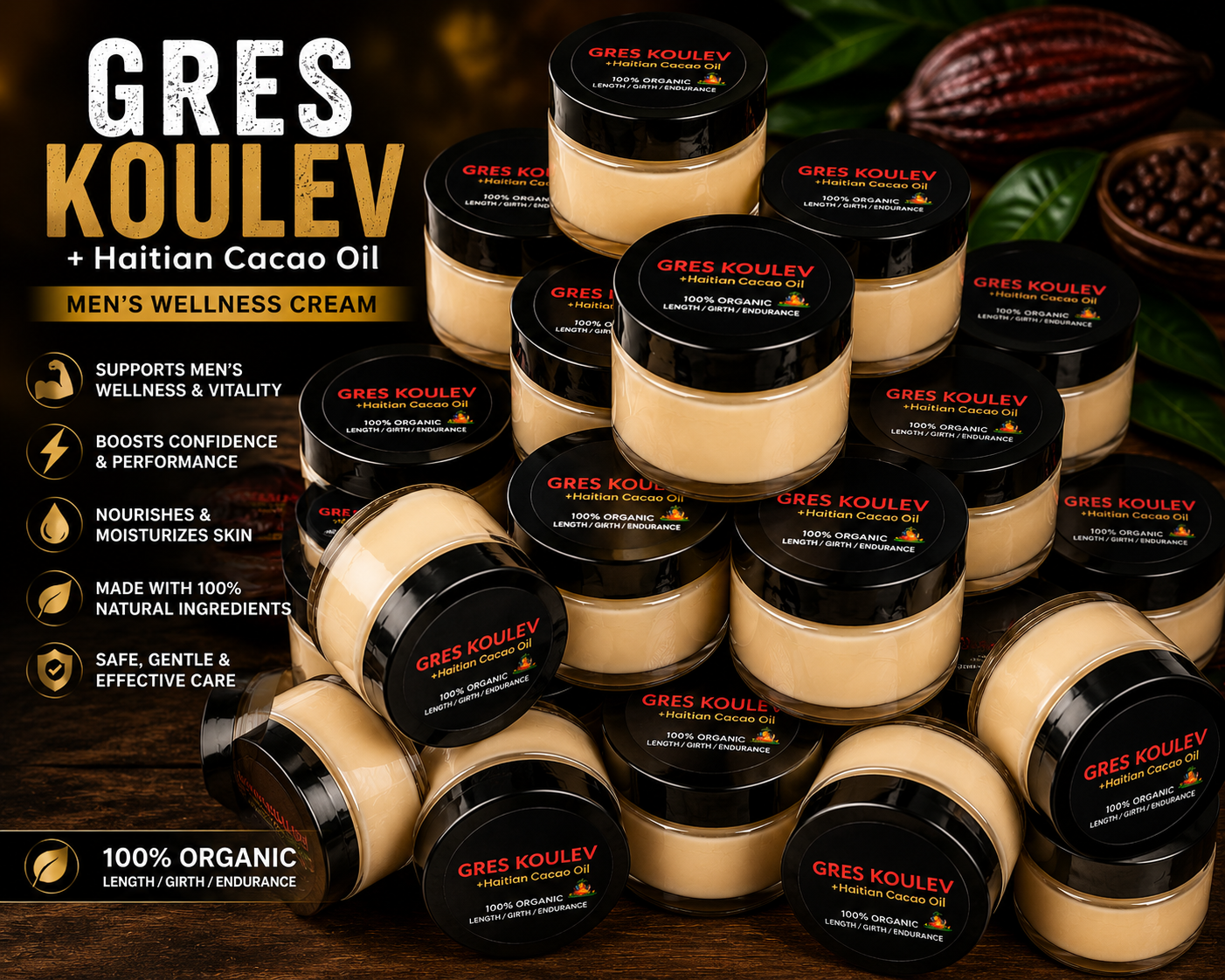 Gres Koulev With Haitian Gres Cacao Oil