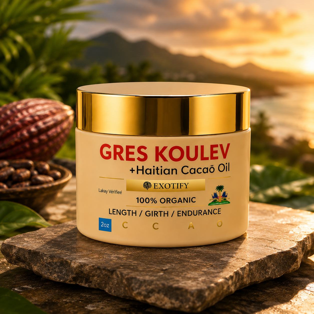 Gres Koulev With Haitian Gres Cacao Oil
